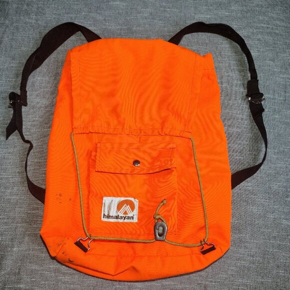 Vintage Himalayan Industries Hunting Backpack Small Game Bag Orange Hi Vis - Picture 16 of 16